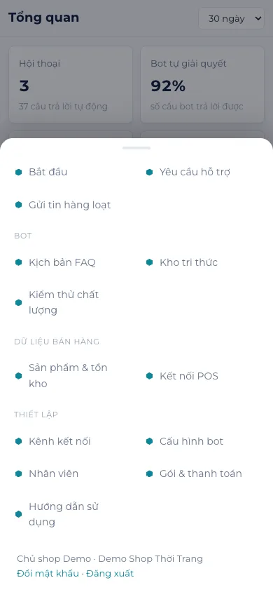 Menu Thêm